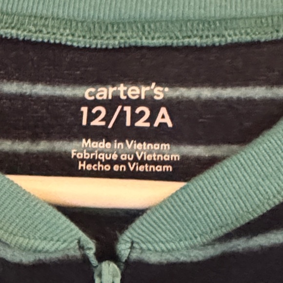 Carter’s Big Kid size 12. Striped Navy and Teal Kids One Piece - Picture 2 of 2